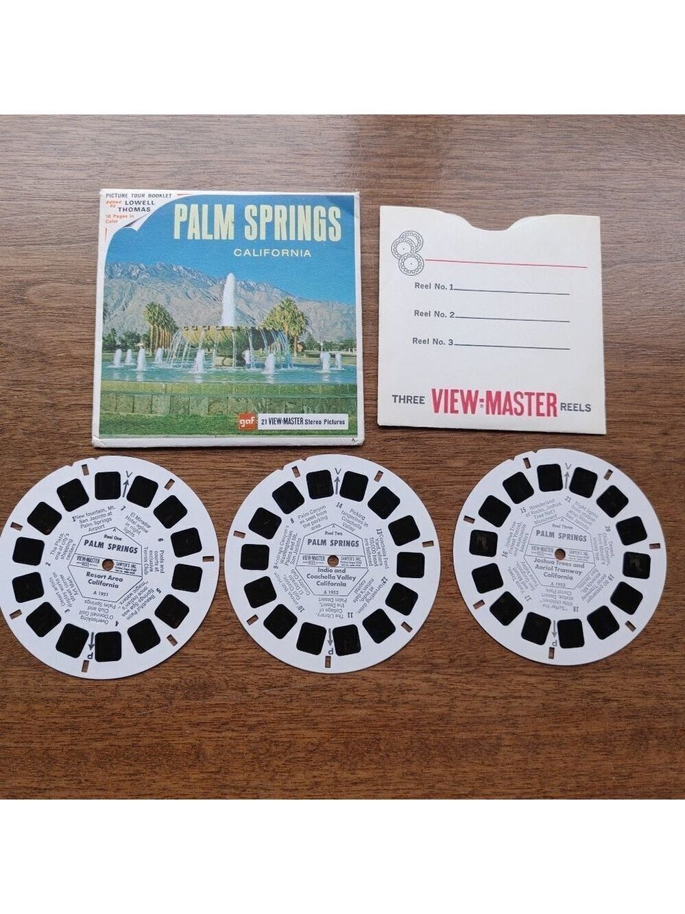 BEAUTIFUL Palm Springs View Master Reels GAF Picture Tour COMPLETE